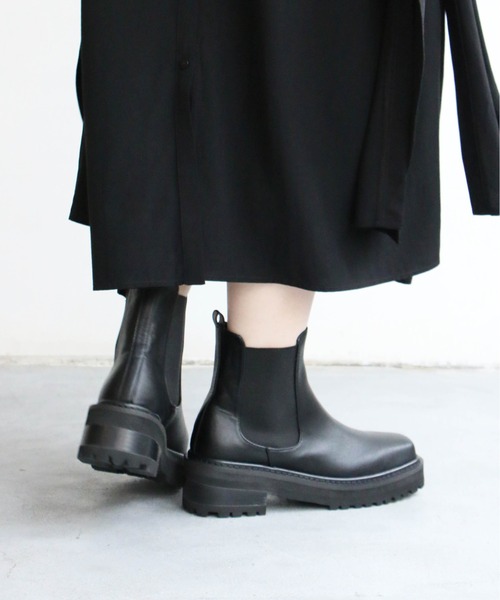 notch.(ノッチ)の「トラックソールサイドゴアブーツ(ブーツ・レディース・ブラック・M/L)」の15枚目の写真