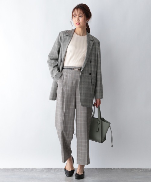 GLOBAL WORK チェック柄 ロングコート M（ファッション
