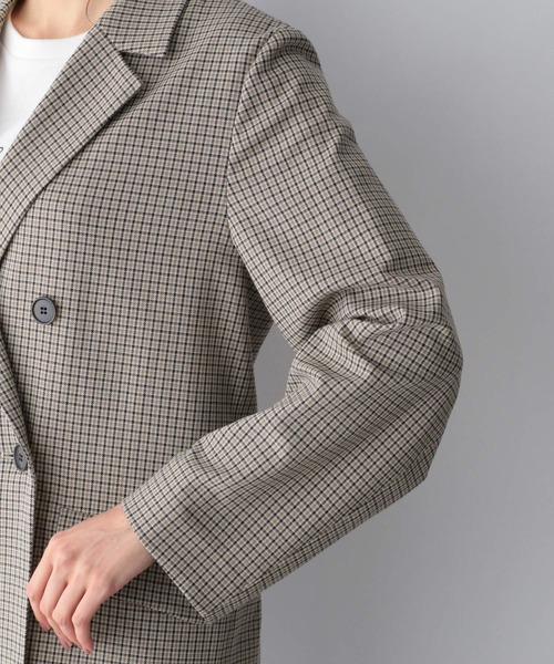 GLOBAL WORK（グローバルワーク）の「チェックダブルジャケット/215641（ダウンジャケット/コート・レディース・ダークブラウン/グレー系その他・FREE）」の16枚目の写真