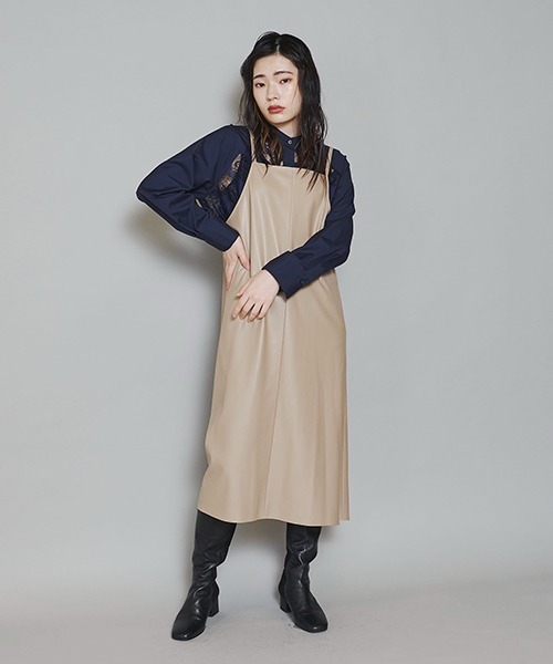 lautreamont BLEUBLANC（ロートレアモンブルーブラン）の「<lautreamont BLEUBLANC>ラグランスリーブレースシャツ≪洗濯機で洗える≫（シャツ/ブラウス・レディース・ネイビー/イエロー・11号/9号）」の9枚目の写真