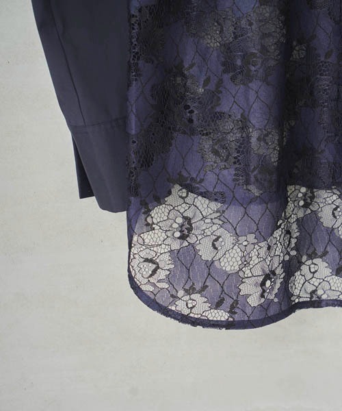 lautreamont BLEUBLANC（ロートレアモンブルーブラン）の「<lautreamont BLEUBLANC>ラグランスリーブレースシャツ≪洗濯機で洗える≫（シャツ/ブラウス・レディース・ネイビー/イエロー・11号/9号）」の8枚目の写真