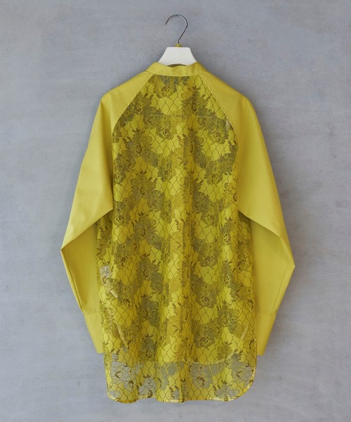 lautreamont BLEUBLANC（ロートレアモンブルーブラン）の「<lautreamont BLEUBLANC>ラグランスリーブレースシャツ≪洗濯機で洗える≫（シャツ/ブラウス・レディース・ネイビー/イエロー・11号/9号）」の11枚目の写真