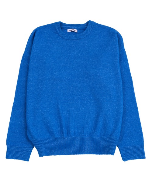 PUNYUS（プニュズ）の「クルーネックカラーニット（ニット/セーター・レディース・ブラック/ピンク/ブルー/グリーン/ダークオレンジ・1/2/4/3）」の4枚目の写真