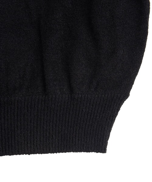 PUNYUS（プニュズ）の「クルーネックカラーニット（ニット/セーター・レディース・ブラック/ピンク/ブルー/グリーン/ダークオレンジ・1/2/4/3）」の18枚目の写真