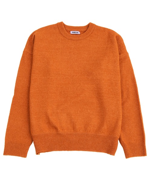 PUNYUS（プニュズ）の「クルーネックカラーニット（ニット/セーター・レディース・ブラック/ピンク/ブルー/グリーン/ダークオレンジ・1/2/4/3）」の13枚目の写真