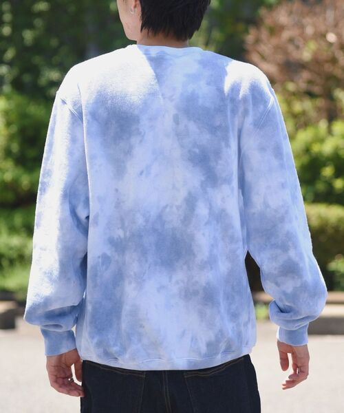 Russell Athletic（ラッセルアスレティック）の「【WEB限定/SHIPS別注】RUSSELL ATHLETIC: タイダイ クルーネック スウェット  (トレーナー)（スウェット・メンズ・ブルー/ダークグレー/パープル・LARGE/SMALL/X-LARGE/MEDIUM）」の11枚目の写真