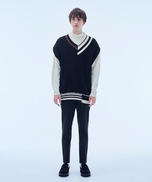 UNITED TOKYO（ユナイテッドトウキョウ）の「コンビチルデンベスト（ベスト・メンズ・ブラック/アイボリー・FREE）」の4枚目の写真