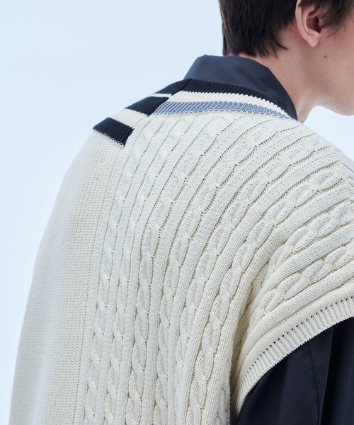 UNITED TOKYO（ユナイテッドトウキョウ）の「コンビチルデンベスト（ベスト・メンズ・ブラック/アイボリー・FREE）」の11枚目の写真