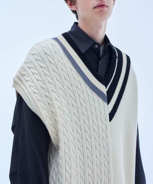 UNITED TOKYO（ユナイテッドトウキョウ）の「コンビチルデンベスト（ベスト・メンズ・ブラック/アイボリー・FREE）」の13枚目の写真