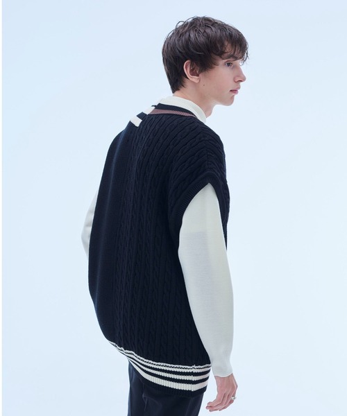 UNITED TOKYO（ユナイテッドトウキョウ）の「コンビチルデンベスト（ベスト・メンズ・ブラック/アイボリー・FREE）」の21枚目の写真