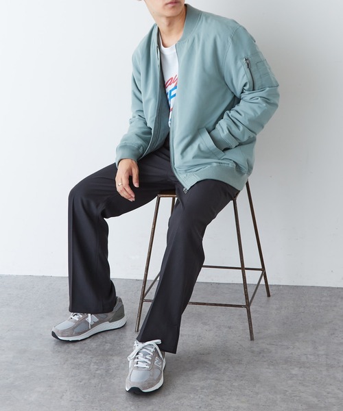 DISCOAT(ディスコート)の「カラーMA-1(MA-1・メンズ・ミント/ブラック/カーキ/ピンク/グレイッシュベージュ/サックスブルー・LARGE/MEDIUM/X-LARGE)」の20枚目の写真