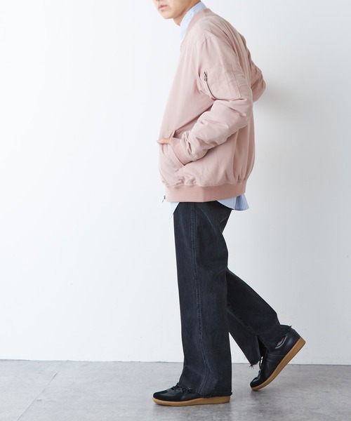 DISCOAT(ディスコート)の「カラーMA-1(MA-1・メンズ・ミント/ブラック/カーキ/ピンク/グレイッシュベージュ/サックスブルー・LARGE/MEDIUM/X-LARGE)」の7枚目の写真