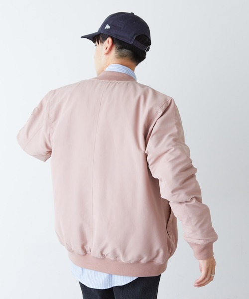 DISCOAT(ディスコート)の「カラーMA-1(MA-1・メンズ・ミント/ブラック/カーキ/ピンク/グレイッシュベージュ/サックスブルー・LARGE/MEDIUM/X-LARGE)」の9枚目の写真