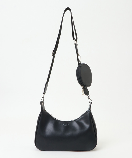 VENCEEXCHANGE（ヴァンスエクスチェンジ）の「【メディア紹介商品】ラウンドポーチ付き2WAYバッグ（ショルダーバッグ・レディース・ブラック/グレー/その他1/その他2・FREE）」の2枚目の写真