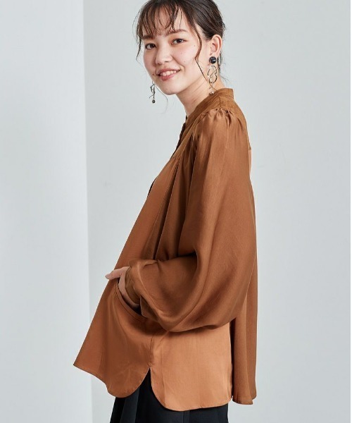 cepo（セポ）の「ミリタリーブロッキングブラウス（シャツ/ブラウス・レディース・ブラック/カーキ/オレンジ・M）」の3枚目の写真