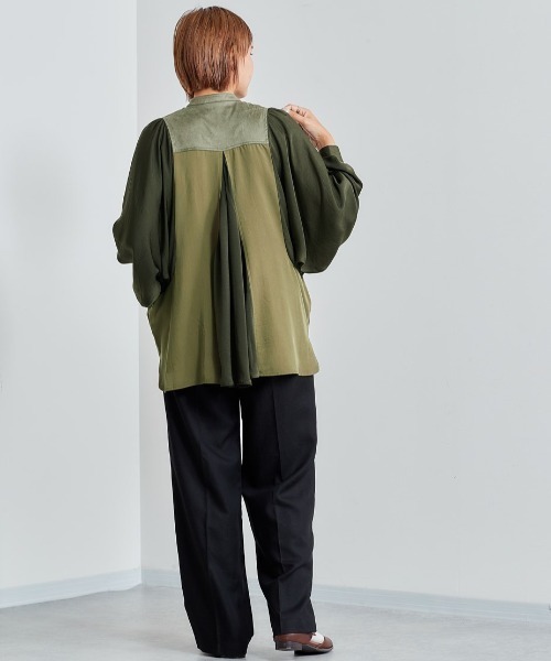 cepo（セポ）の「ミリタリーブロッキングブラウス（シャツ/ブラウス・レディース・ブラック/カーキ/オレンジ・M）」の7枚目の写真