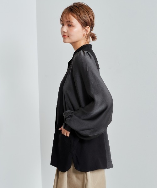 cepo（セポ）の「ミリタリーブロッキングブラウス（シャツ/ブラウス・レディース・ブラック/カーキ/オレンジ・M）」の17枚目の写真