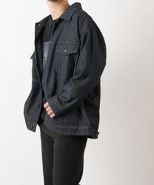 COLONY 2139（コロニートゥーワンスリーナイン）の「コットンデニムGジャン（デニムジャケット・メンズ・ブラック/グレー/インディゴブルー・MEDIUM/LARGE）」の9枚目の写真
