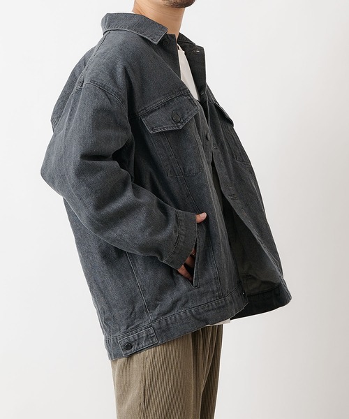 COLONY 2139（コロニートゥーワンスリーナイン）の「コットンデニムGジャン（デニムジャケット・メンズ・ブラック/グレー/インディゴブルー・MEDIUM/LARGE）」の5枚目の写真