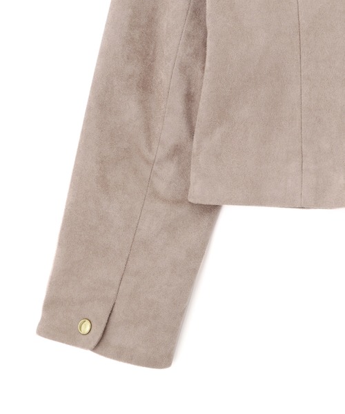 PROPORTION BODY DRESSING（プロポーションボディドレッシング）の「フェイクスエードノーカラーブルゾン/1211255903（テーラードジャケット・レディース・ブラウン/グレー・SMALL/MEDIUM）」の5枚目の写真