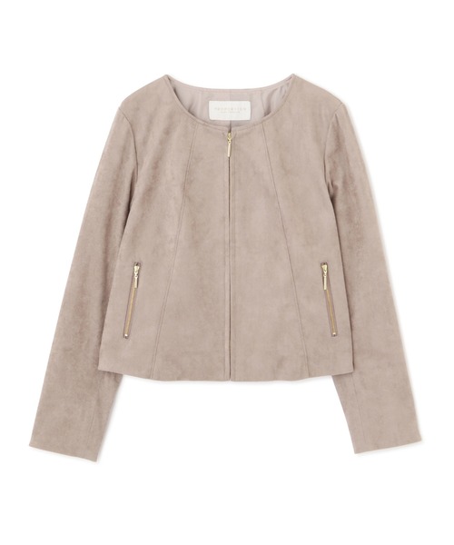 PROPORTION BODY DRESSING（プロポーションボディドレッシング）の「フェイクスエードノーカラーブルゾン/1211255903（テーラードジャケット・レディース・ブラウン/グレー・SMALL/MEDIUM）」の13枚目の写真