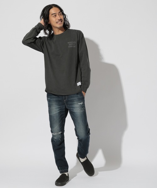 Herschel Supply（ハーシェルサプライ）の「【HERSCHEL SUPPLY （ハーシェルサプライ）×BAYFLOW】ピグメント l/S TEE（Tシャツ/カットソー・メンズ・ブラック/ブラウン/カーキ・MEDIUM/LARGE）」の6枚目の写真