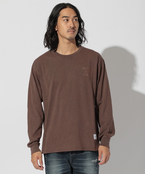 Herschel Supply（ハーシェルサプライ）の「【HERSCHEL SUPPLY （ハーシェルサプライ）×BAYFLOW】ピグメント l/S TEE（Tシャツ/カットソー・メンズ・ブラック/ブラウン/カーキ・MEDIUM/LARGE）」の17枚目の写真