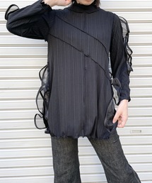 lilLilly | リブフリルワンピース（長袖）(ワンピース)