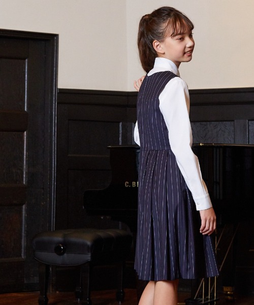 【MMmama】ELLE EN NOIR ブレザー スカート セット ELLE en noir（エルアンノアール）の「プレッピージャンパー