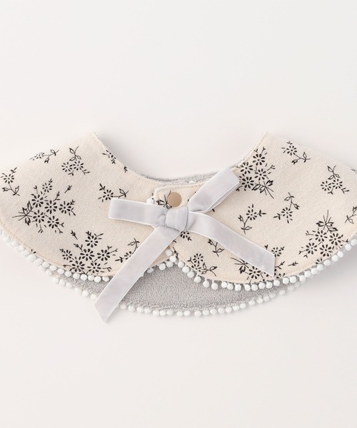 D.fesense（ディーフェセンス）の「花柄ビブ＆ブルマセット（その他・キッズ・モカ/オフホワイト・FREE）」の9枚目の写真