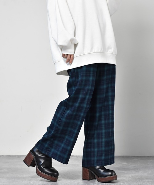 ems excite（エムズエキサイト）の「ネルチェックパンツ（その他パンツ・レディース・ブラック/ブラウン/グリーン・FREE）」の3枚目の写真