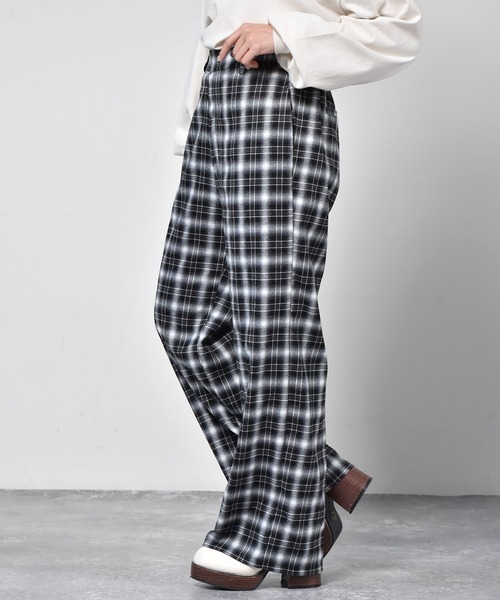 ems excite（エムズエキサイト）の「ネルチェックパンツ（その他パンツ・レディース・ブラック/ブラウン/グリーン・FREE）」の12枚目の写真