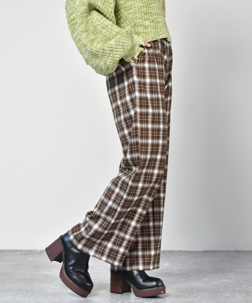 ems excite（エムズエキサイト）の「ネルチェックパンツ（その他パンツ・レディース・ブラック/ブラウン/グリーン・FREE）」の15枚目の写真