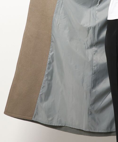 REDYAZEL（レディアゼル）の「襟配色ラップコート（ステンカラーコート・レディース・ブルー/カーキ/ベージュ・FREE）」の5枚目の写真