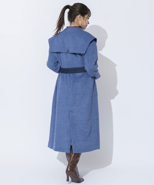 REDYAZEL（レディアゼル）の「襟配色ラップコート（ステンカラーコート・レディース・ブルー/カーキ/ベージュ・FREE）」の21枚目の写真