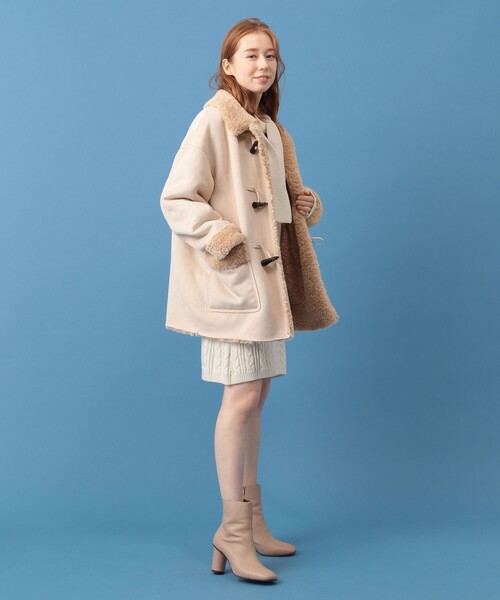 deicy/me &me couture】リアルムートンダッフルコート deicy - 【deicy 
