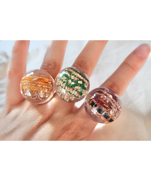 tone(トーン)の「【hazeleyes】storyseries ヴィンテージリング(MA)(リング・レディース・グリーン/イエロー系その他/チェリーレッド/シルバー/ブラウン・FREE)」の18枚目の写真