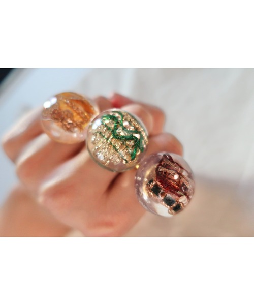 tone(トーン)の「【hazeleyes】storyseries ヴィンテージリング(MA)(リング・レディース・グリーン/イエロー系その他/チェリーレッド/シルバー/ブラウン・FREE)」の14枚目の写真