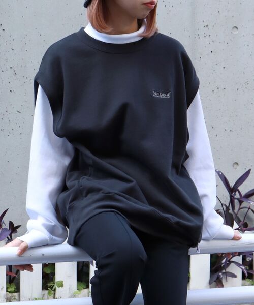 BEN DAVIS/WHITE LABEL（ベンデイビス ホワイトラベル）の「【BEN DAVIS(ベンデイビス)】SWEAT VEST / スウェットベスト（ベスト・メンズ・ネイビー/オフホワイト/イエロー/ブルー/グリーン/バーガンディー/チャコール・MEDIUM/LARGE）」の3枚目の写真