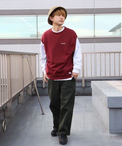 BEN DAVIS/WHITE LABEL（ベンデイビス ホワイトラベル）の「【BEN DAVIS(ベンデイビス)】SWEAT VEST / スウェットベスト（ベスト・メンズ・ネイビー/オフホワイト/イエロー/ブルー/グリーン/バーガンディー/チャコール・MEDIUM/LARGE）」の17枚目の写真