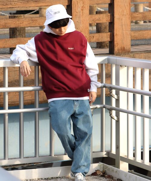 BEN DAVIS/WHITE LABEL（ベンデイビス ホワイトラベル）の「【BEN DAVIS(ベンデイビス)】SWEAT VEST / スウェットベスト（ベスト・メンズ・ネイビー/オフホワイト/イエロー/ブルー/グリーン/バーガンディー/チャコール・MEDIUM/LARGE）」の18枚目の写真