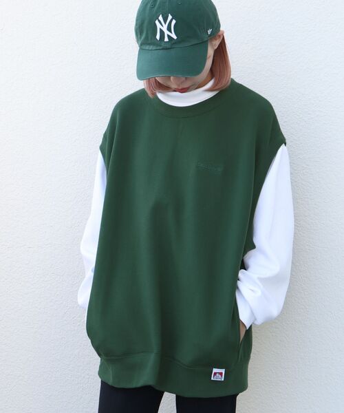 BEN DAVIS/WHITE LABEL（ベンデイビス ホワイトラベル）の「【BEN DAVIS(ベンデイビス)】SWEAT VEST / スウェットベスト（ベスト・メンズ・ネイビー/オフホワイト/イエロー/ブルー/グリーン/バーガンディー/チャコール・MEDIUM/LARGE）」の20枚目の写真