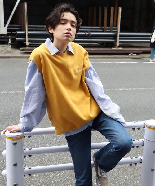 BEN DAVIS/WHITE LABEL（ベンデイビス ホワイトラベル）の「【BEN DAVIS(ベンデイビス)】SWEAT VEST / スウェットベスト（ベスト・メンズ・ネイビー/オフホワイト/イエロー/ブルー/グリーン/バーガンディー/チャコール・MEDIUM/LARGE）」の10枚目の写真