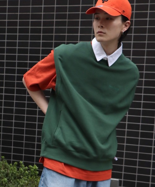 BEN DAVIS/WHITE LABEL（ベンデイビス ホワイトラベル）の「【BEN DAVIS(ベンデイビス)】SWEAT VEST / スウェットベスト（ベスト・メンズ・ネイビー/オフホワイト/イエロー/ブルー/グリーン/バーガンディー/チャコール・MEDIUM/LARGE）」の9枚目の写真