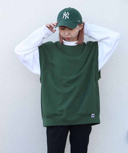 BEN DAVIS/WHITE LABEL（ベンデイビス ホワイトラベル）の「【BEN DAVIS(ベンデイビス)】SWEAT VEST / スウェットベスト（ベスト・メンズ・ネイビー/オフホワイト/イエロー/ブルー/グリーン/バーガンディー/チャコール・MEDIUM/LARGE）」の8枚目の写真