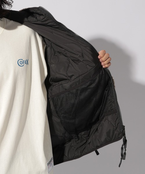 BAYFLOW（ベイフロー）の「ナカワタボアフードブルゾン（ブルゾン・メンズ・オフホワイト/ベージュ/ブルー・SMALL/MEDIUM/LARGE）」の10枚目の写真