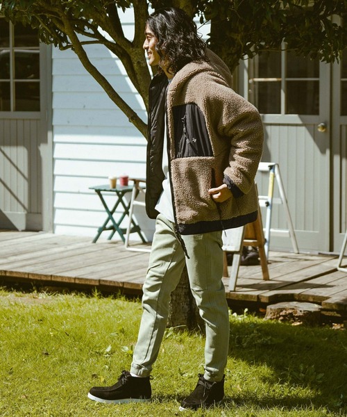 BAYFLOW（ベイフロー）の「ナカワタボアフードブルゾン（ブルゾン・メンズ・オフホワイト/ベージュ/ブルー・SMALL/MEDIUM/LARGE）」の11枚目の写真