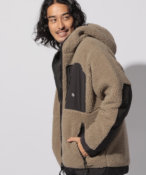 BAYFLOW（ベイフロー）の「ナカワタボアフードブルゾン（ブルゾン・メンズ・オフホワイト/ベージュ/ブルー・SMALL/MEDIUM/LARGE）」の22枚目の写真