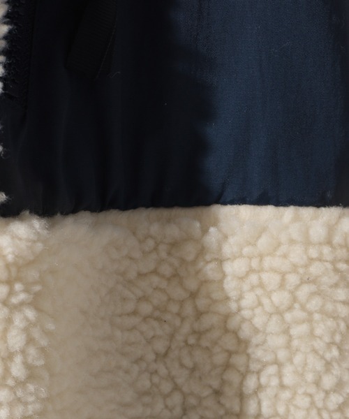 BAYFLOW（ベイフロー）の「ナカワタボアフードブルゾン（ブルゾン・メンズ・オフホワイト/ベージュ/ブルー・SMALL/MEDIUM/LARGE）」の6枚目の写真