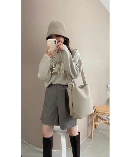 flower（フラワー）の「ウォーミーバケットハット（ハット・レディース・ベージュ/ブラウン/グレー・FREE）」の6枚目の写真